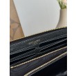 Qualità da grande replica Portafoglio YSL Saint Laurent Monogram Continental con cerniera Nero Oro
