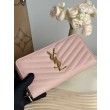 Qualità da grande replica Portafoglio YSL Saint Laurent Monogram Continental con cerniera Rosa