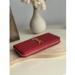 Portafoglio YSL Saint Laurent Monogram Continental con cerniera Rosso