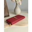 Portafoglio YSL Saint Laurent Monogram Continental con cerniera Rosso