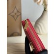 Portafoglio YSL Saint Laurent Monogram Continental con cerniera Rosso