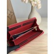 Portafoglio YSL Saint Laurent Monogram Continental con cerniera Rosso