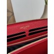 Portafoglio YSL Saint Laurent Monogram Continental con cerniera Rosso