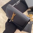 Qualità superiore replica Portafoglio YSL Saint Laurent WOC Uptown Chain Nero