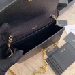 Qualità superiore replica Portafoglio YSL Saint Laurent WOC Uptown Chain Nero