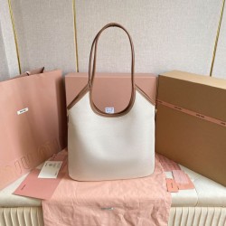 Replica di lusso Borse a tracolla Miu Miu Ivy denim con finiture pelle 5BG231 Bianca Imitazioni Cloni Borse Replica a tracolla Miu Miu Ivy denim con finiture pelle 5BG231 Bianca firmate