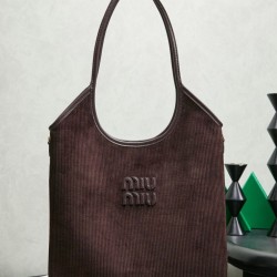 Cloni Borsa a tracolla/hobo Miu Miu Ivy in velluto a coste 5BG231 firmate