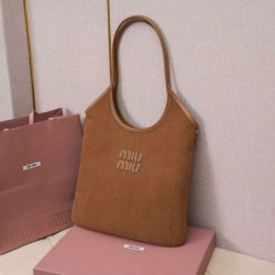 Replica di lusso Borsa a tracolla/hobo Miu Miu Ivy velluto a coste 5BG231 Marrone Imitazioni Cloni Borsa a tracolla/hobo Miu Miu Ivy velluto a coste 5BG231 Marrone firmate