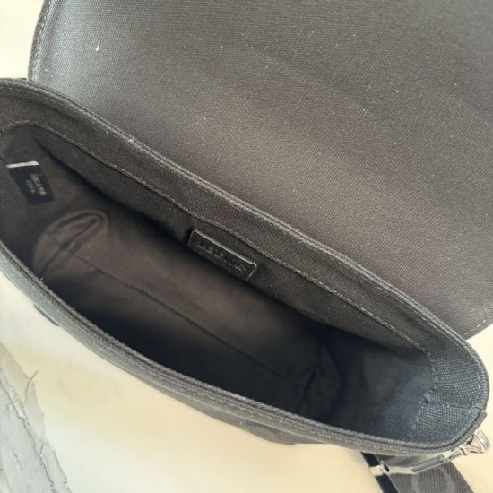 Replica di lusso Bora Pari all'originale replica a tracolla LOEWE Mini Flex tela e pelle scamosciata marrone/nera Imitazioni Cloni Bora Pari all'originale replica a tracolla LOEWE Mini Flex tela e pelle scamosciata marrone/nera firmate