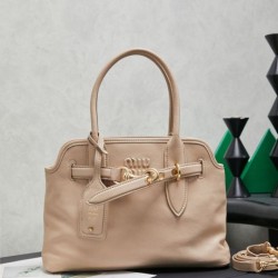 Cloni Borse tote pelle Miu Miu Adventure 5BA292 Bianco Crema firmate