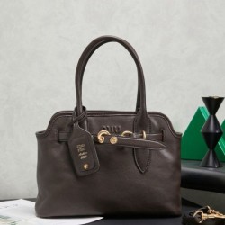 Cloni Borse tote pelle Miu Miu Adventure 5BA292 Caffè firmate