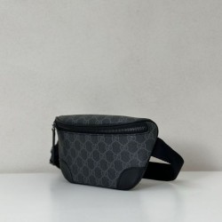 Replica di lusso Marsupio piccolo Gucci GG Emblem Uomo 821165 nero Imitazioni Cloni Marsupio piccolo Gucci GG Emblem Uomo 821165 nero firmate