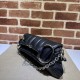 Replica di lusso Borsa a tracolla Gucci Horsebit Chain tela GG 764255 Nero Imitazioni Cloni Borsa a tracolla Gucci Horsebit Chain tela GG 764255 Nero firmate