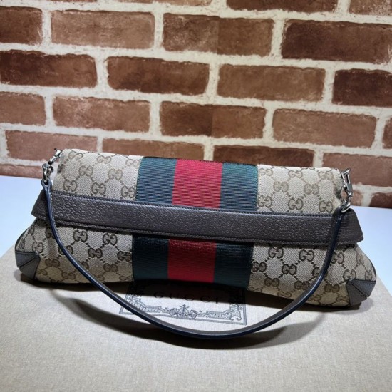 Replica di lusso Qualità premium Borse Gucci Horsebit Chain tela GG 764255 marrone Imitazioni Cloni Qualità premium Borse Replica Gucci Horsebit Chain tela GG 764255 marrone firmate