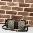 Borsa a tracolla piccola Gucci Ophidia 795194 Caffè