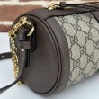 Borsa a tracolla piccola Gucci Ophidia 795194 Caffè