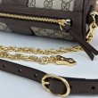 Borsa a tracolla piccola Gucci Ophidia 795194 Caffè