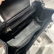 Borsa shopping Chanel AS4416 Kelly Nano pelle di vitello nera