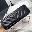 Borsa shopping Chanel AS4416 Kelly Nano pelle di vitello nera