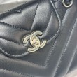Borsa shopping Chanel AS4416 Kelly Nano pelle di vitello nera