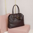 Borsa tote Miu Miu Adventure nappa marrone