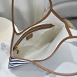 Imitazioni borse griffate tote tela Ivy di Miu Miu 5BG231 blu navy con righe bianche Imitazioni borse griffate tote tela Ivy di Miu Miu 5BG231 blu navy con righe bianche