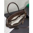 Borse tote pelle Miu Miu Adventure 5BA292 Caffè