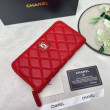 Qualità superiore replica Dettagli perfetti Portafoglio Chanel con cerniera pelle trapuntata rosso caviale Qualità superiore replica Dettagli perfetti Portafoglio Chanel con cerniera pelle trapuntata rosso caviale