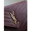 Pochette YSL Saint Laurent Grain De Poudre Matelassé Chevron Envelope bordeaux Pochette YSL Saint Laurent Grain De Poudre Matelassé Chevron Envelope bordeaux