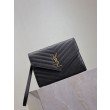 Pochette YSL Saint Laurent Grain De Poudre Matelassé Chevron Envelope Nero Pochette YSL Saint Laurent Grain De Poudre Matelassé Chevron Envelope Nero