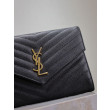Pochette YSL Saint Laurent Grain De Poudre Matelassé Chevron Envelope Nero Pochette YSL Saint Laurent Grain De Poudre Matelassé Chevron Envelope Nero