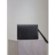 Pochette YSL Saint Laurent Grain De Poudre Matelassé Chevron Envelope Nero Pochette YSL Saint Laurent Grain De Poudre Matelassé Chevron Envelope Nero