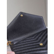 Pochette YSL Saint Laurent Grain De Poudre Matelassé Chevron Envelope Nero Pochette YSL Saint Laurent Grain De Poudre Matelassé Chevron Envelope Nero