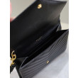 Pochette YSL Saint Laurent Grain De Poudre Matelassé Chevron Envelope Nero Pochette YSL Saint Laurent Grain De Poudre Matelassé Chevron Envelope Nero