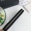 Portafoglio grande Chanel Caviar trapuntato con soffietto e cerniera nero Portafoglio grande Chanel Caviar trapuntato con soffietto e cerniera nero