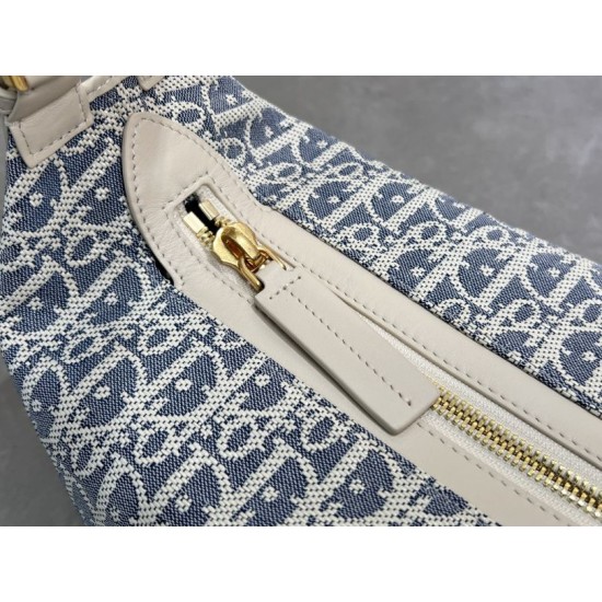 Replica di lusso Borsa D-Journey piccola/media Dior Oblique Jacquard Beige Imitazioni Cloni Borsa D-Journey piccola/media Dior Oblique Jacquard Beige firmate