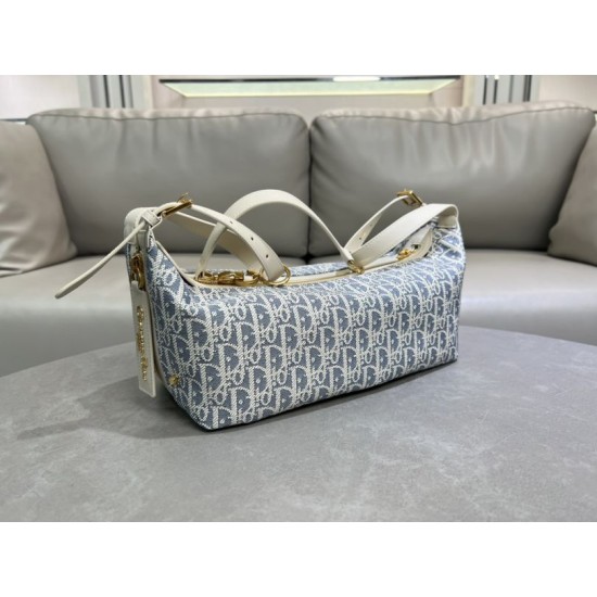 Replica di lusso Borsa D-Journey piccola/media Dior Oblique Jacquard Beige Imitazioni Cloni Borsa D-Journey piccola/media Dior Oblique Jacquard Beige firmate