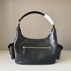 Replica di lusso Borsa a tracolla Miu Miu Pocket Nappa 5BC189 Nero Imitazioni Cloni Borsa a tracolla Miu Miu Pocket Nappa 5BC189 Nero firmate
