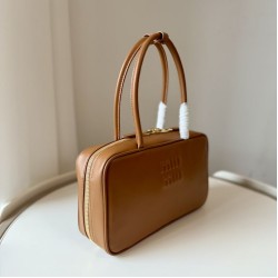 Replica di lusso Borsa a mano Miu Miu Beau 5BB172 Marrone Imitazioni Cloni Borsa a mano Miu Miu Beau 5BB172 Marrone firmate