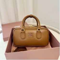Borse Imitazioni a mano Miu Miu Arcadie 5BB142 Marrone