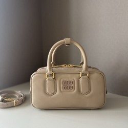 Borse Firmate Replica a mano Miu Miu Arcadie 5BB142 Beige