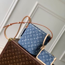 Cloni Qualità superiore replica a secchiello in denim Louis Vuitton All In BB M28107 firmate