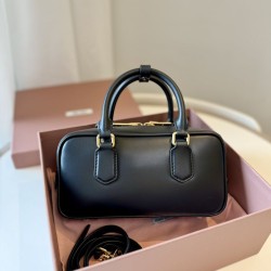 Borse Replica Alta Qualità a mano Miu Miu Arcadie 5BB142 Nero