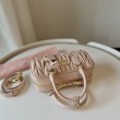 Borsa a mano Miu Miu Arcadie Matelassé Nappa 5BB142 marrone