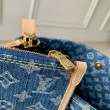 Qualità superiore replica a secchiello in denim LV All In BB M28107