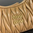 Bora Pari all'originale replica hobo mini/piccolo Miu Miu Wander Matelasse Marrone