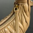 Bora Pari all'originale replica hobo mini/piccolo Miu Miu Wander Matelasse Marrone