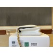 Qualità superiore replica Portafoglio Chanel trapuntato in caviale perlato con catena Woc Bianco