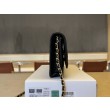 Portafoglio Chanel trapuntato in caviale perlato con catena Woc Nero
