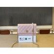 Qualità da grande replica Portafoglio Chanel trapuntato in caviale perlato con catena Woc Rosa